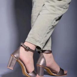 Shoetopia Women's Grey Ankle Strap Sandals-image-82