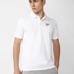 Reebok White Slim Fit Training Sports Polo-picture-15