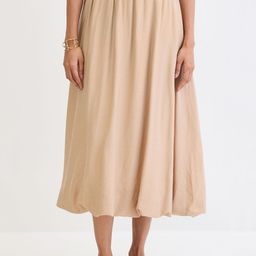 FEMMELLA Bubble Hem Flared Midi Skirt-image-72