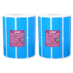 Tudko 40x15 mm 80 GSM 2 UP Self Adhesive Paper Label Blue (Pack of 2 Pcs)-image-42