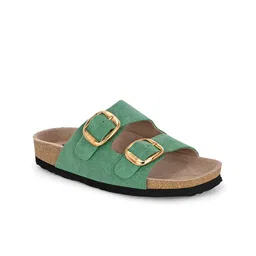 AfroJack Women Open Toe Flats with Buckles-image-25