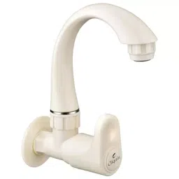 Cliquin Aura Series Wall Mount PTMT Sink Cock with Wall Flange in Ivory Color, AU-3008-image-33