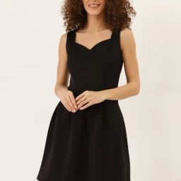 DODO & MOA Black Fit & Flare Dress-image-97