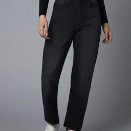 High Star Black Regular Fit High Rise Jeans-image-96