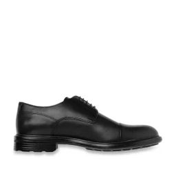 Geox Men's U Walk Pleasure Black Leather Derby Shoes-image-84