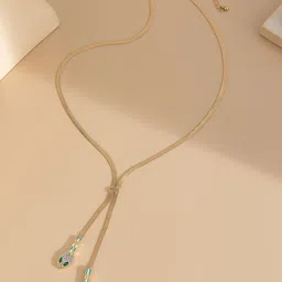 StyleCast x Revolte Gold-Plated Artificial Stones Studded Necklace-75