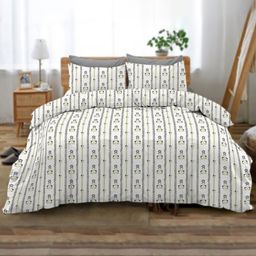 VINTANA Green Floral 160 TC Queen Bedsheet with 2 Pillow Covers-image-87