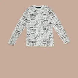Pantaloons Junior White Cotton Printed Full Sleeves T-Shirt-picture-21