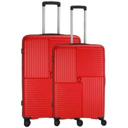 Aristocrat Alliance Red Textured Trolley Bag - Pack of 2-18