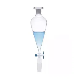 ABGIL Separating Funnel Pear Shape With Joint PTFE Stopcock Plug Type & Interchangeable Stopper 1 L Transparent, FS-T-391-06-image-9