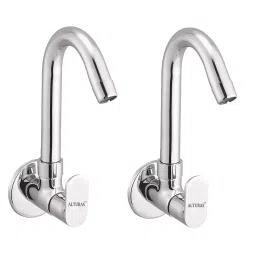 ALTURAS Opal Brass Sink Cock Tap for Bathroom/Kitchen Pillar Tap (Set of 2)-image-75