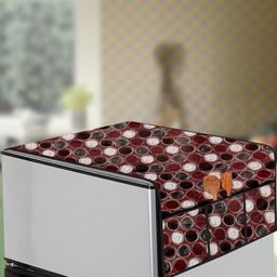 The Furnishing Tree Maroon Plastic Refrigerator Cover-image-54