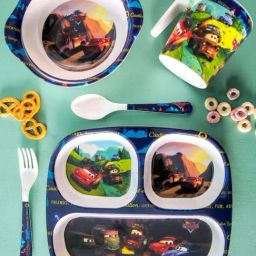 Servewell Cars Multicolor Melamine Kids  5Pcs Dinner Set (0.67 L)-43