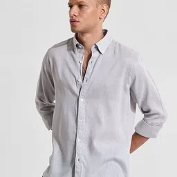 Snitch Men Smart Fit Solid Button-Down Collar Casual Shirt-10