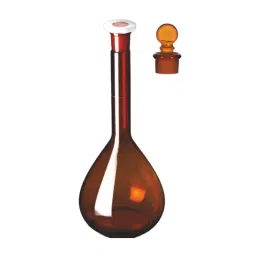 Glassco 5 ml Amber Glass Volumetric Flask QRL.130.520.01A-36