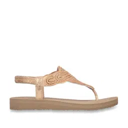 Skechers Women's MEDITATION Rose Gold Casual Sandals-image-12