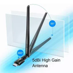 LOTA Wi-Fi & LAN Network Card Adapter High-Speed with Antenna Black, MST-766-LT image 2