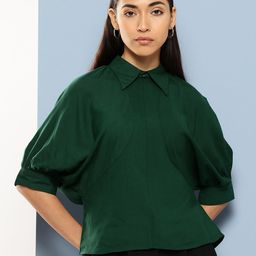 Chemistry Puff Sleeve Shirt Style Top-image-27