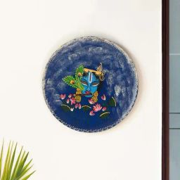 ExclusiveLane Navy Wood Krishna Melodies Wall Art-image-16