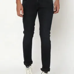 Spykar Dark Blue Cotton Slim Fit Jeans-image-89