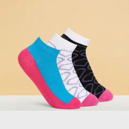 Honey by Pantaloons Multicolor Printed Socks - Pack of 3-image-58