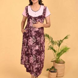 GOLDSTROMS Women Maternity Floral Printed Maxi Dress-image-34