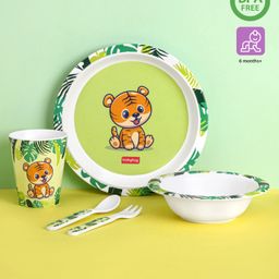 Babyhug Feeding Set Green Set of 5 (Colour & Print May Vary)-14