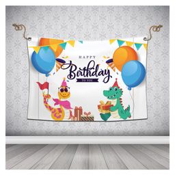 Right Gifting Satin Happy Birthday To You Washable Reusable Backdrop- Multicolour-picture-13