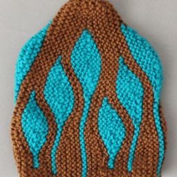 Woonie Handmade Leaf Design Woollen Cap - Brown-picture-42