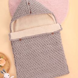 Yellow Apple Hooded Blanket Sleeping Bag With Fur - Brown-image-52
