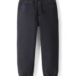 Pine Kids Denim Woven Full Length Washed Jeans- Black-picture-24