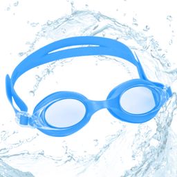 KARBD Swimming Goggles Kids Size with Anti Fog UV Protection Glasses - Kiddos, Light Blue Solid-13
