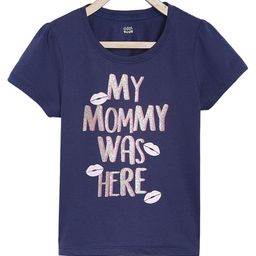 MINI KLUB Cotton Half Sleeves Typography Printed Top - Navy Blue-picture-45