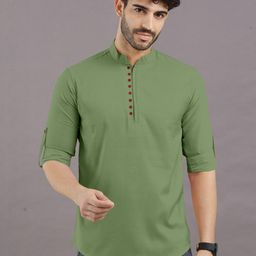 ETHNIC TRENDZ Men Blended Kurtas-image-90
