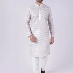 AURIK Men Ethnic Motifs Printed Kurta with Trouser-picture-31
