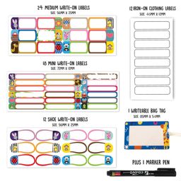 InstaLabels Value Combo Label Pack - 148 Writeable Waterproof Labels + 2 Bag Tags image 3