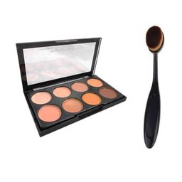 skrynnzer Set Of 2 Oval Brush With 8 Colour Contour Concealer & Highlighter Palette-23