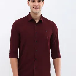 Allen Solly Men Spread Collar Solid Slim Fit Casual Shirt-picture-18