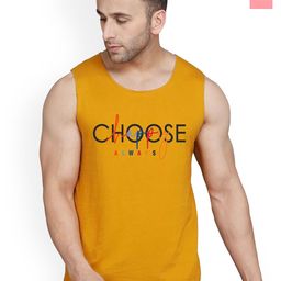SLOWLORIS Pack of 2 Printed Combed Cotton Vest VSL26 CMB(CHS MUSTARD)(ADV PEACH)-picture-19