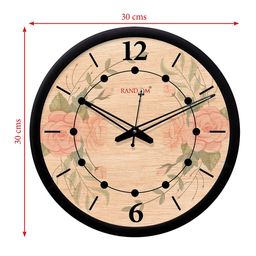 RANDOM Beige & Peach-Coloured Round Printed 30.4 cm Analogue Wall Clock image 5