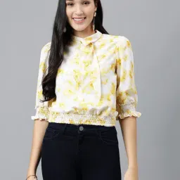 Latin Quarters Yellow Printed Top-picture-22