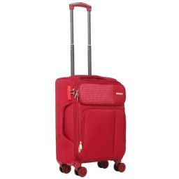 Teakwood Leathers Red Checks Soft Medium Trolley Bag - 42 cm-16