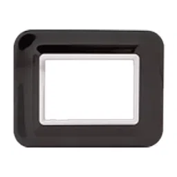 Anchor Roma Urban Hue 12 Module Lamp Black Polycarbonate Cover Plate with Base Frame & Coller, 66812LBC-38