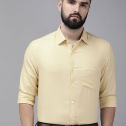 Arrow Pure Cotton Self Design Textured Manhattan Slim Fit Opaque Formal Shirt-image-95