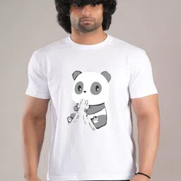 HESHA Graphic Printed Round Neck Pure Cotton Relaxed Fit T-Shirt-picture-25
