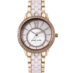 ANNE KLEIN Women Embellished Bracelet Straps Analogue Watch NEAK3672LPRG-Peach-Coloured-image-5