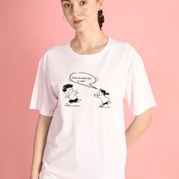 Bene Kleed Women Graphic Printed Round Neck Cotton Oversized T-shirt-image-46
