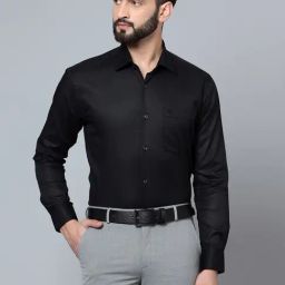 Cantabil Black Regular Fit Shirt-image-84