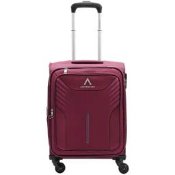 Aristocrat Maroon Solid Soft Cabin Trolley Bag - 25 cm-4