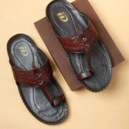 ID Men's Brown Toe Ring Sandals-image-31